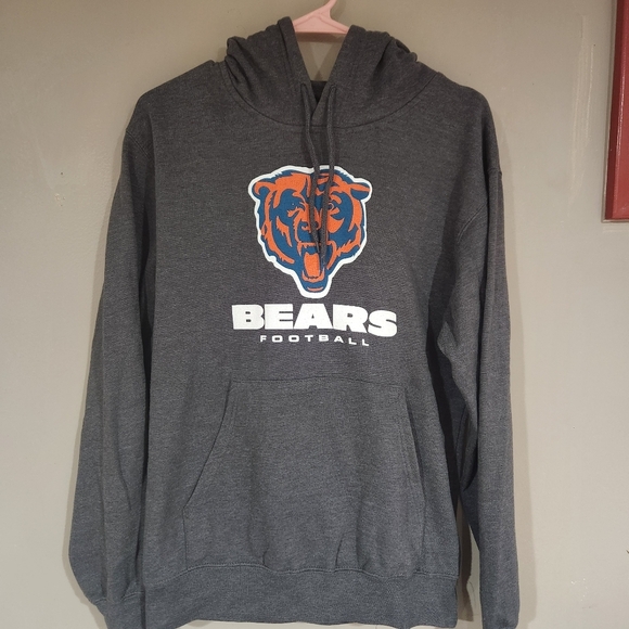 NFL Chicago Bears Gray Hoodie Mens Size Small - Picture 1 of 5